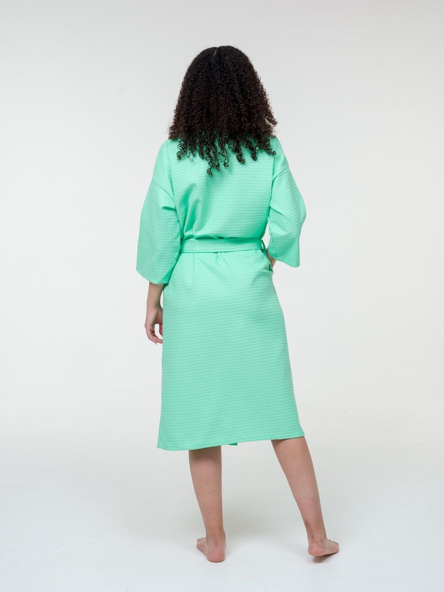 снимок Халат вафельный мятный от магазина BIO-TEXTILES ОПТ