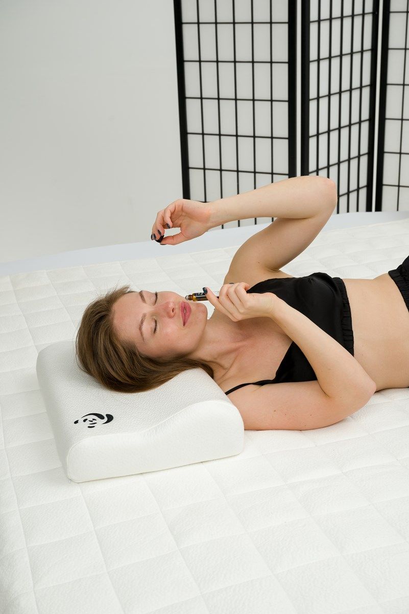 снимок Подушка с эффектом памяти PandaHug форма волна 50*38*10/12 + Подарок! Саше от магазина BIO-TEXTILES ОПТ