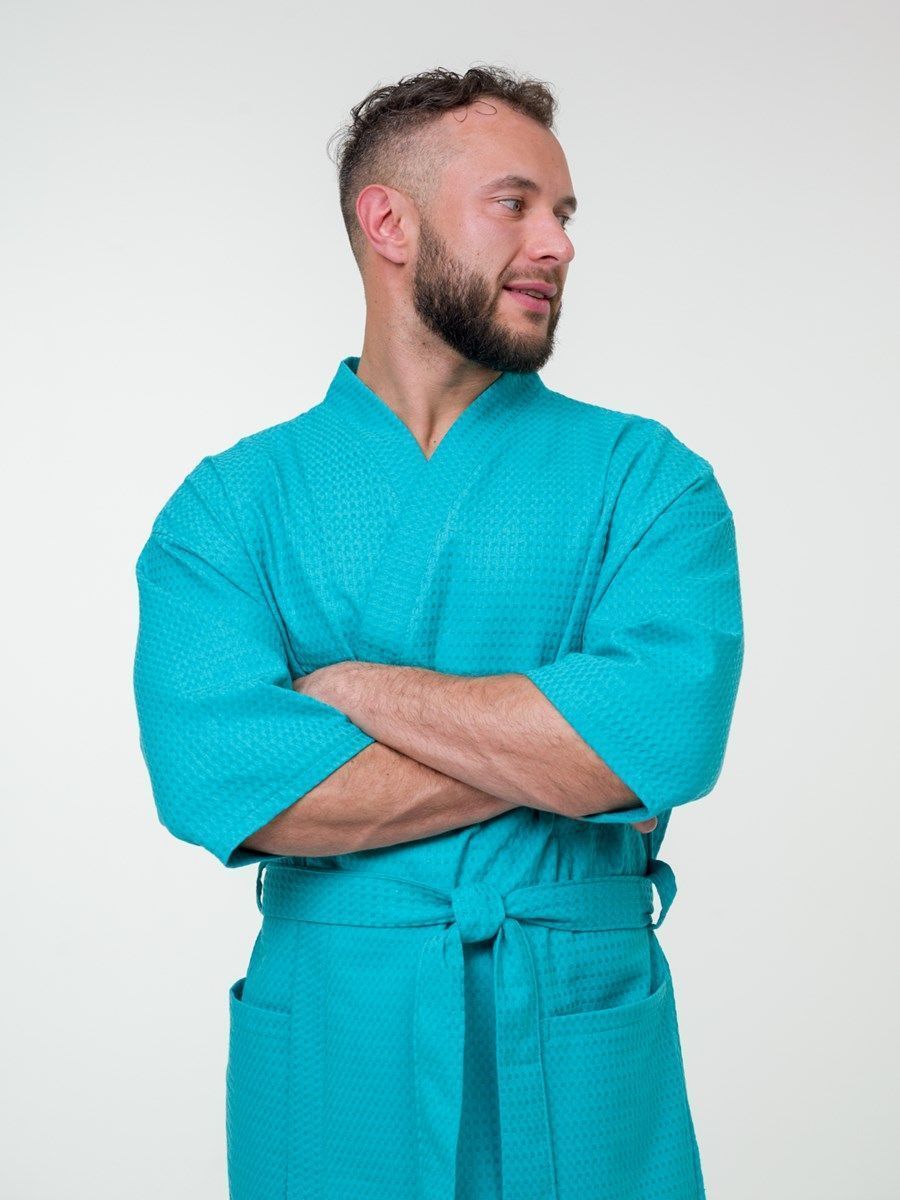 снимок Халат вафельный изумрудный от магазина BIO-TEXTILES ОПТ